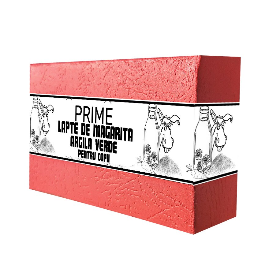 Sapun natural Prime cu lapte de magarita, morcov, musetel si argila verde 70g