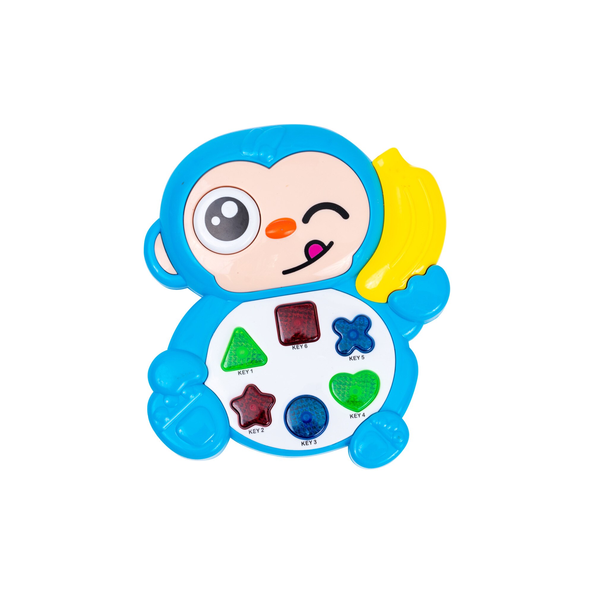 Jucarie interactiva Musical Monkey RIF REFCO®, cu lumini, muzica si sunete, multicolor, 2+