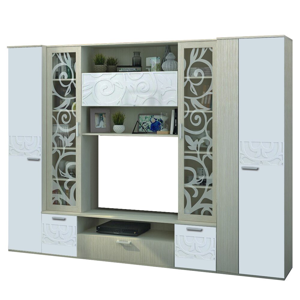 Set living Vegas, 281x51x215cm, alb/belford