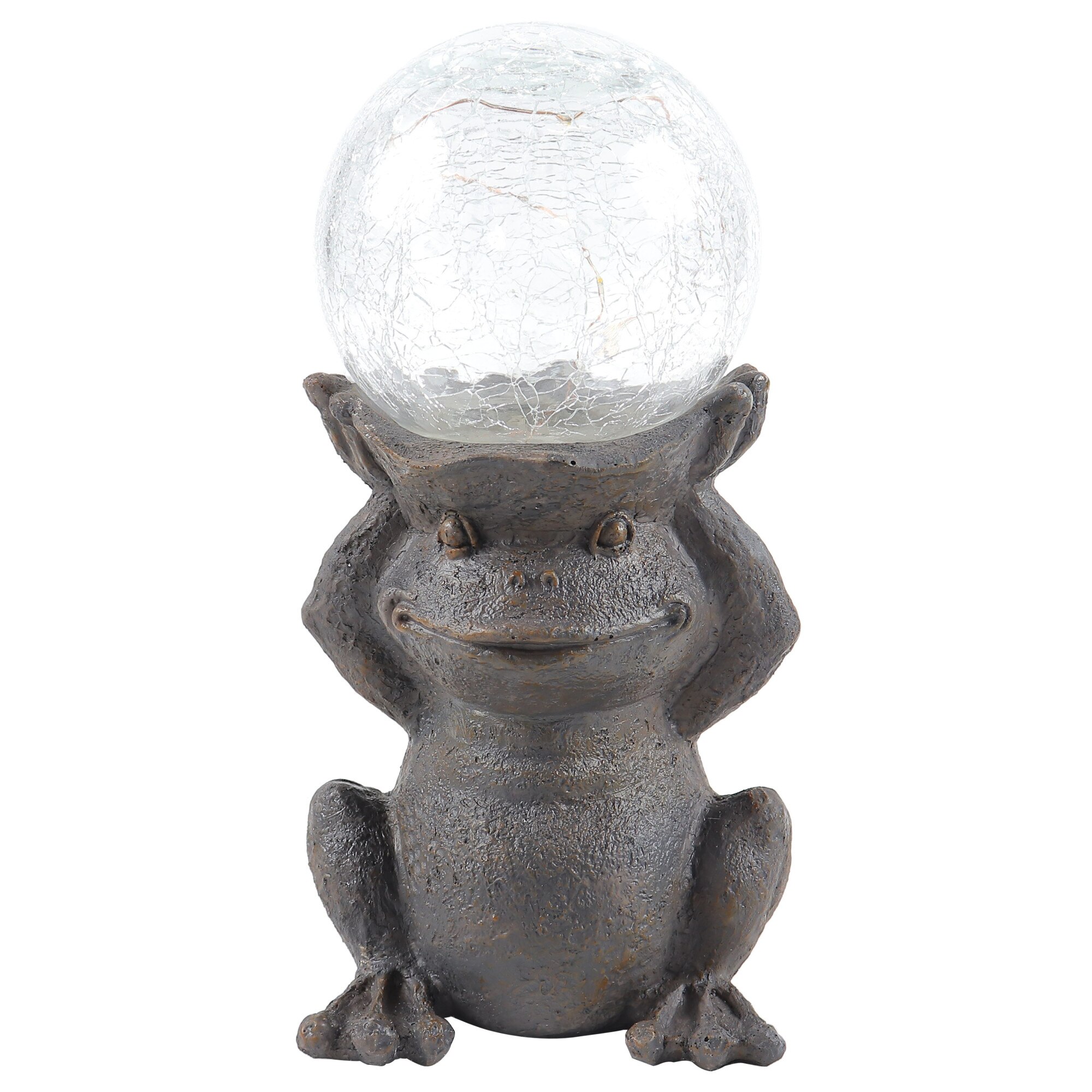 Lampa solara,tip broasca cu sfera,pentru gradina,curte