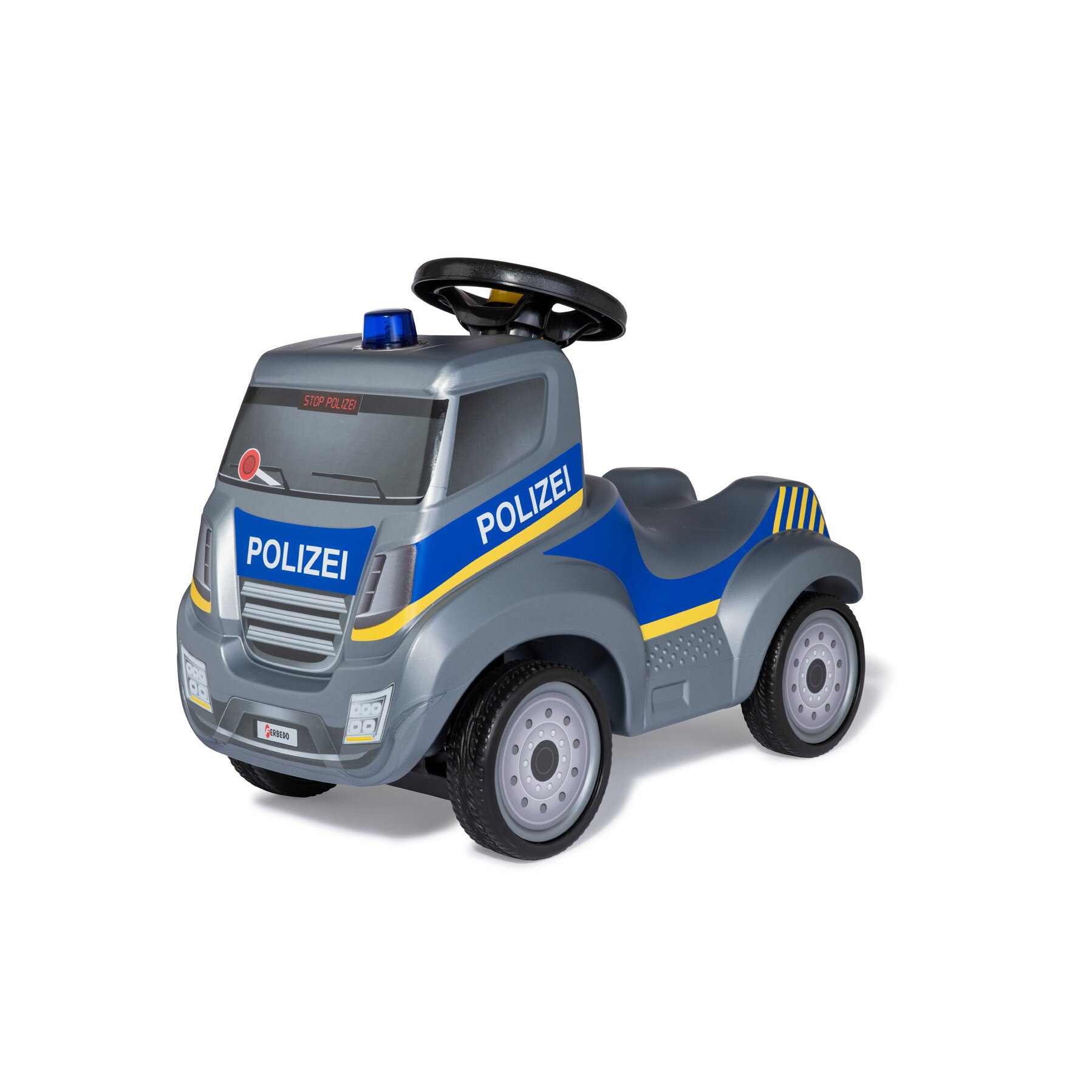 Camion Ferbedo Politie 171101 fara pedale cu roti din cauciuc