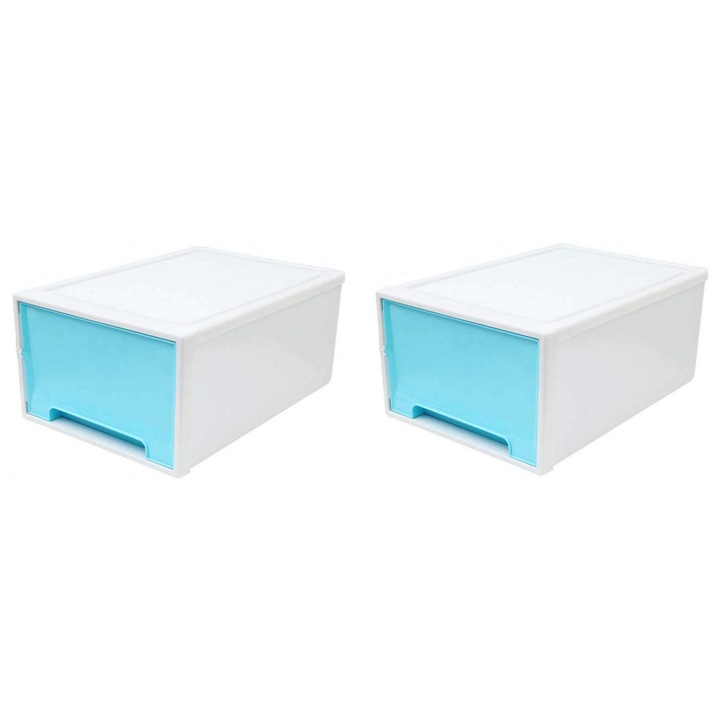 Set de cutii de depozitare tisev, 27,5x18,5x10 cm, 2 bucati