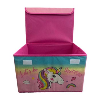Cutie depozitare jucarii, pliabila cu capac, model Unicorn 40x30x25cm Cutie depozitare jucarii, pliabila cu capac, model Unicorn 40x30x25cm