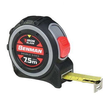 Ruleta cu lama metalica cu doua fete, Benman, 7.5m x 25mm, 71021 Ruleta cu lama metalica cu doua fete, Benman, 7.5m x 25mm, 71021