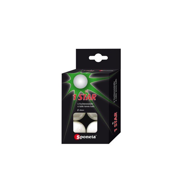 Set 6 mingi tenis de masa SPONETA, Alb