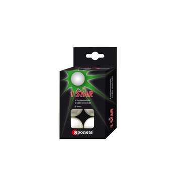 Set 6 mingi tenis de masa SPONETA, Alb Set 6 mingi tenis de masa SPONETA, Alb