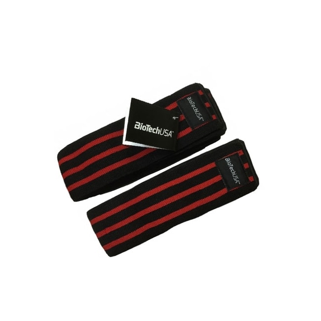 Fase, Biotech USA, Knee Bands protectie genunchi, Negru/Rosu