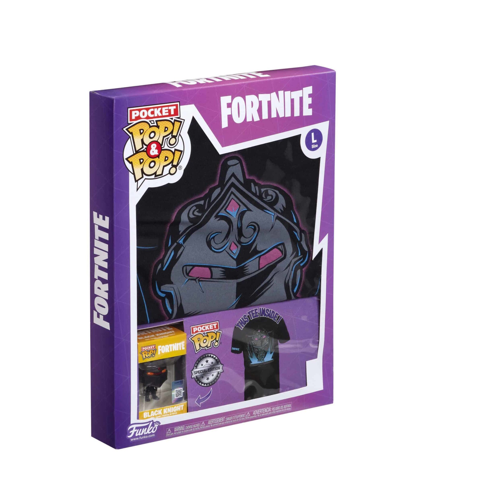 Breloc Pocket Pop! Fortnite + Tricou Black Knight Xl