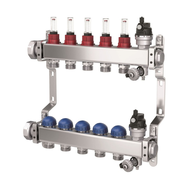 Pachet incalzire prin pardoseala cu apa Purmo cu teava de diametru 16x2 mm si grup reglare temperatura pentru 75 mp