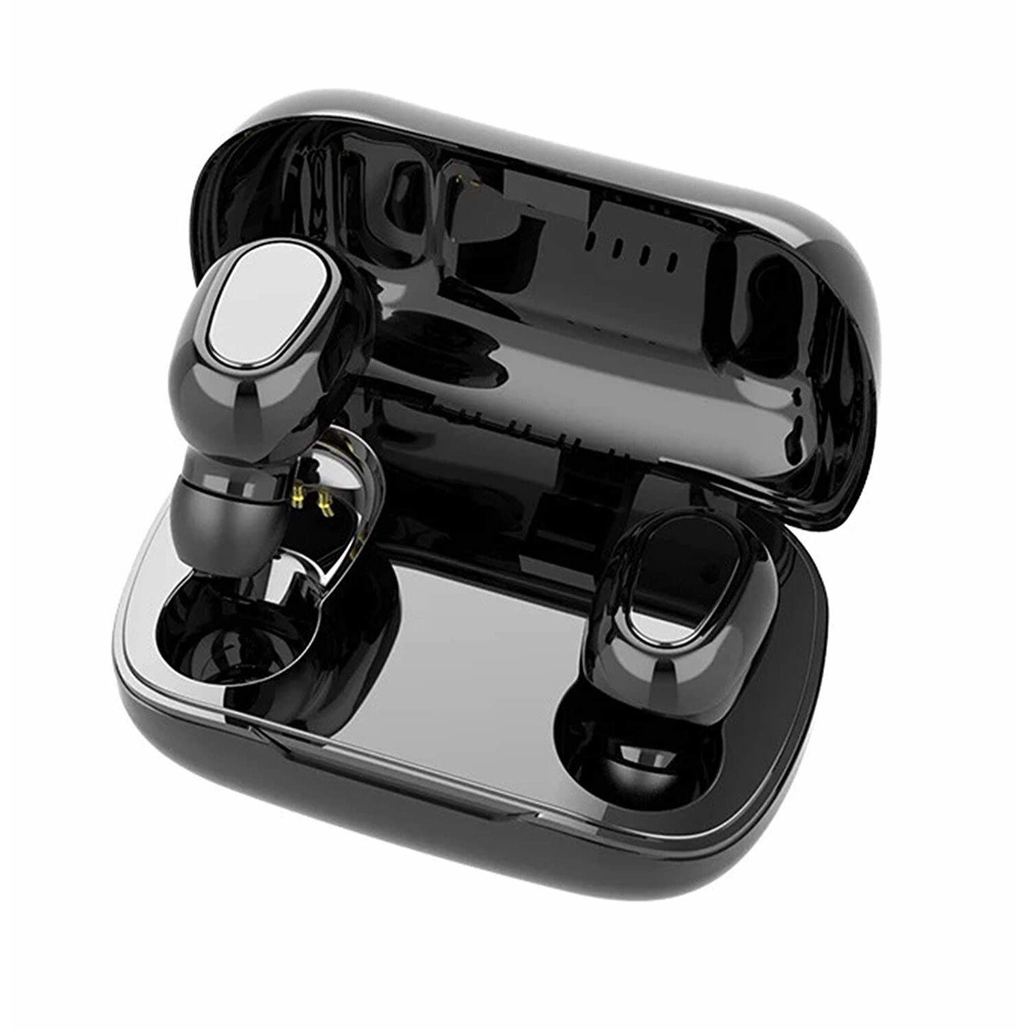 Casti Wireless TWS L21, Rezistente la apa IPX5, Bluetooth 5.0, Cutie Incarcare