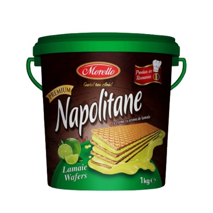 Napolitane cu crema lime, Morello Food, 1 Kg