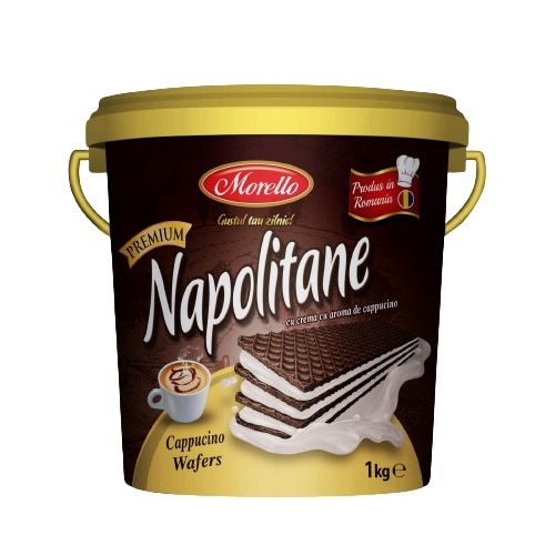 Napolitane cu crema cappucino, Morello, 1 kg