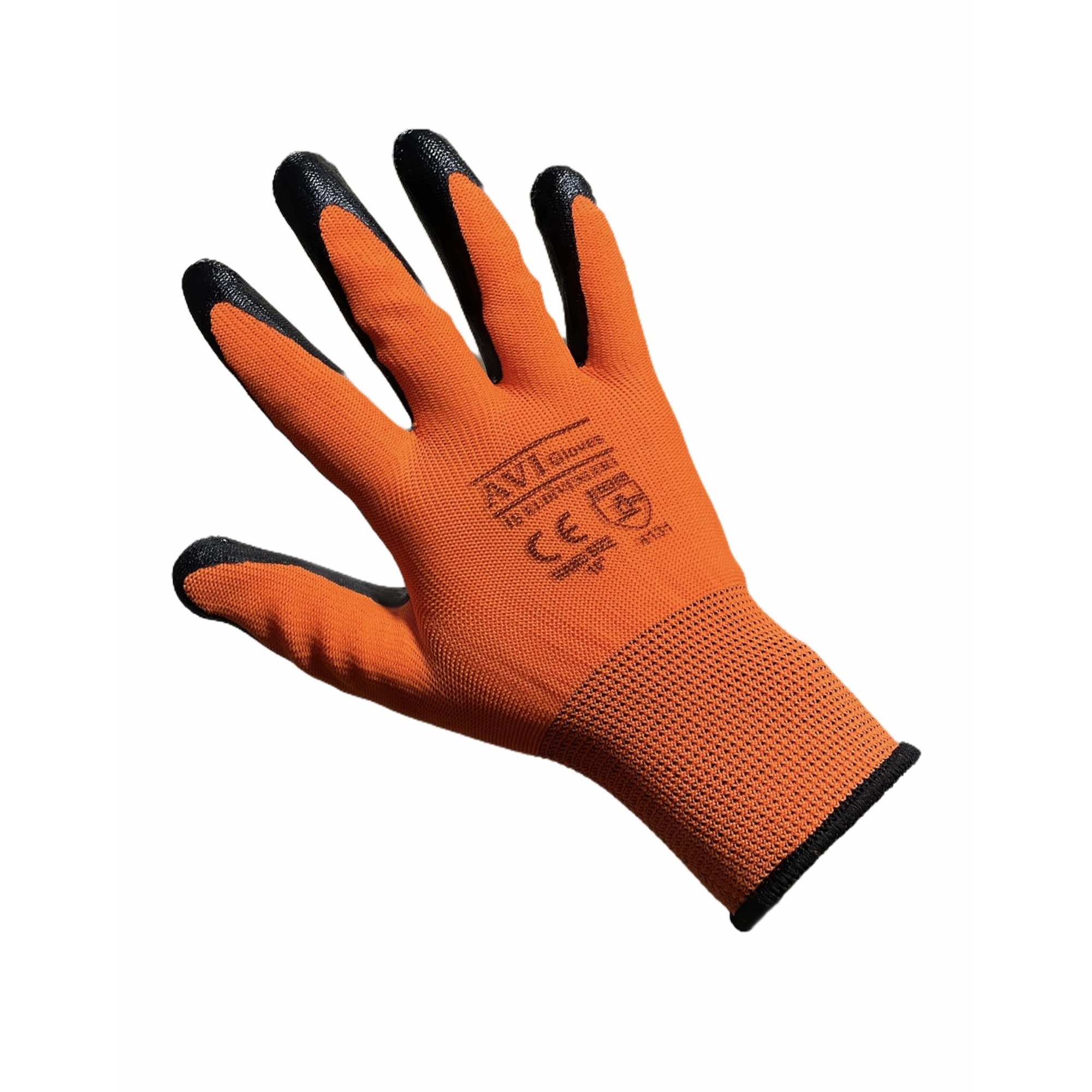 Manusi de lucru de protectie subtiri, marimea L, 2560 portocaliu+negru