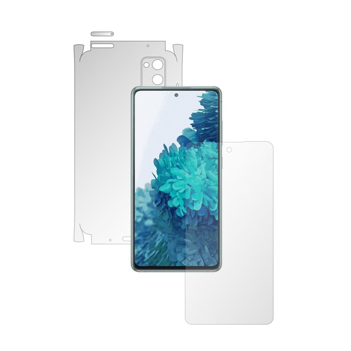 Full Body Invisible Skinz UHD önregeneráló fólia Samsung Galaxy S20 FE készülékhez - Ultra-tiszta szilikon védelem 360 fokos vágásokkal a képernyőn, a hátsó és az oldalsó burkolatokon, átlátszó tapadó bőr