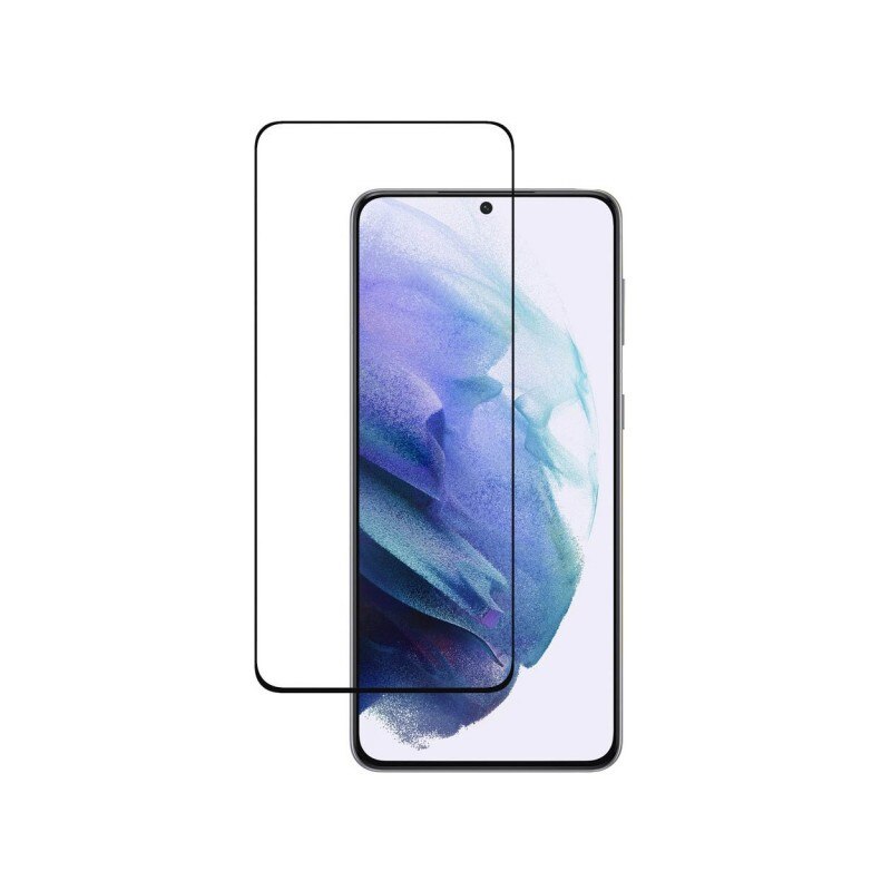 Folie Full Cover Wozinsky Case Friendly Compatibila Cu Samsung S21 Plus Transparenta Cu Rama Neagra Adeziv Pe Toata Suprafata