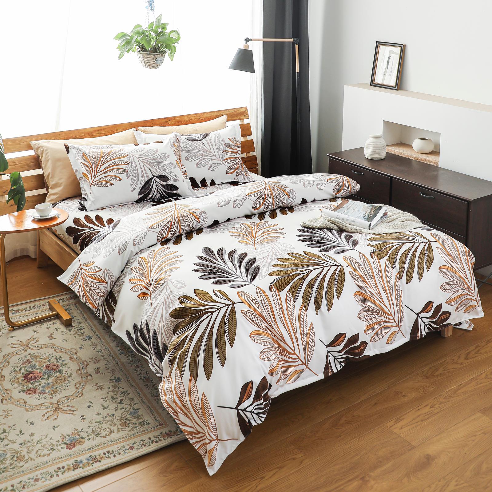 Lenjerie de Pat din Bumbac Finet 8 Piese - Pat 2 Persoane - H08-10