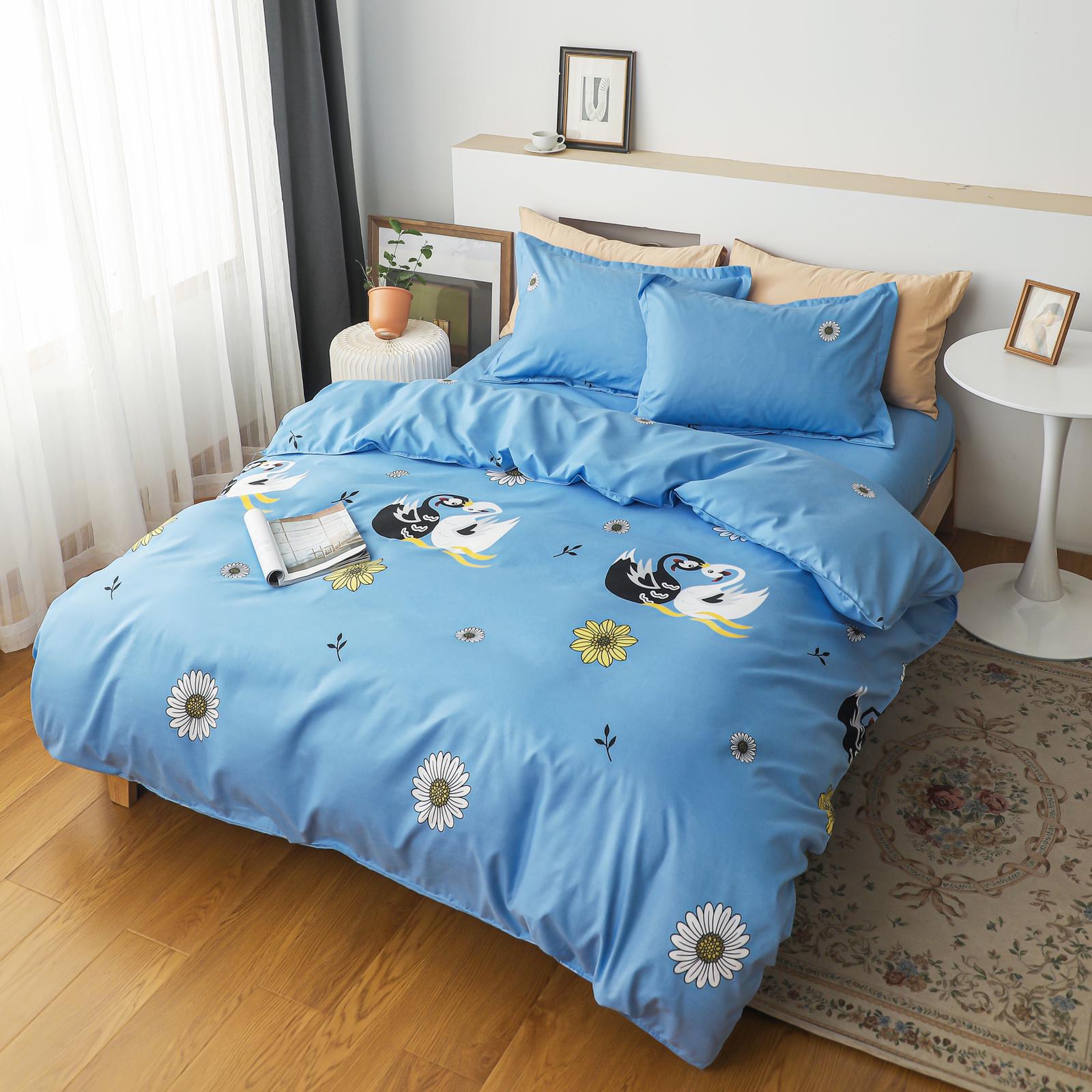 Lenjerie de Pat din Bumbac Finet 8 Piese - Pat 2 Persoane - H08-20