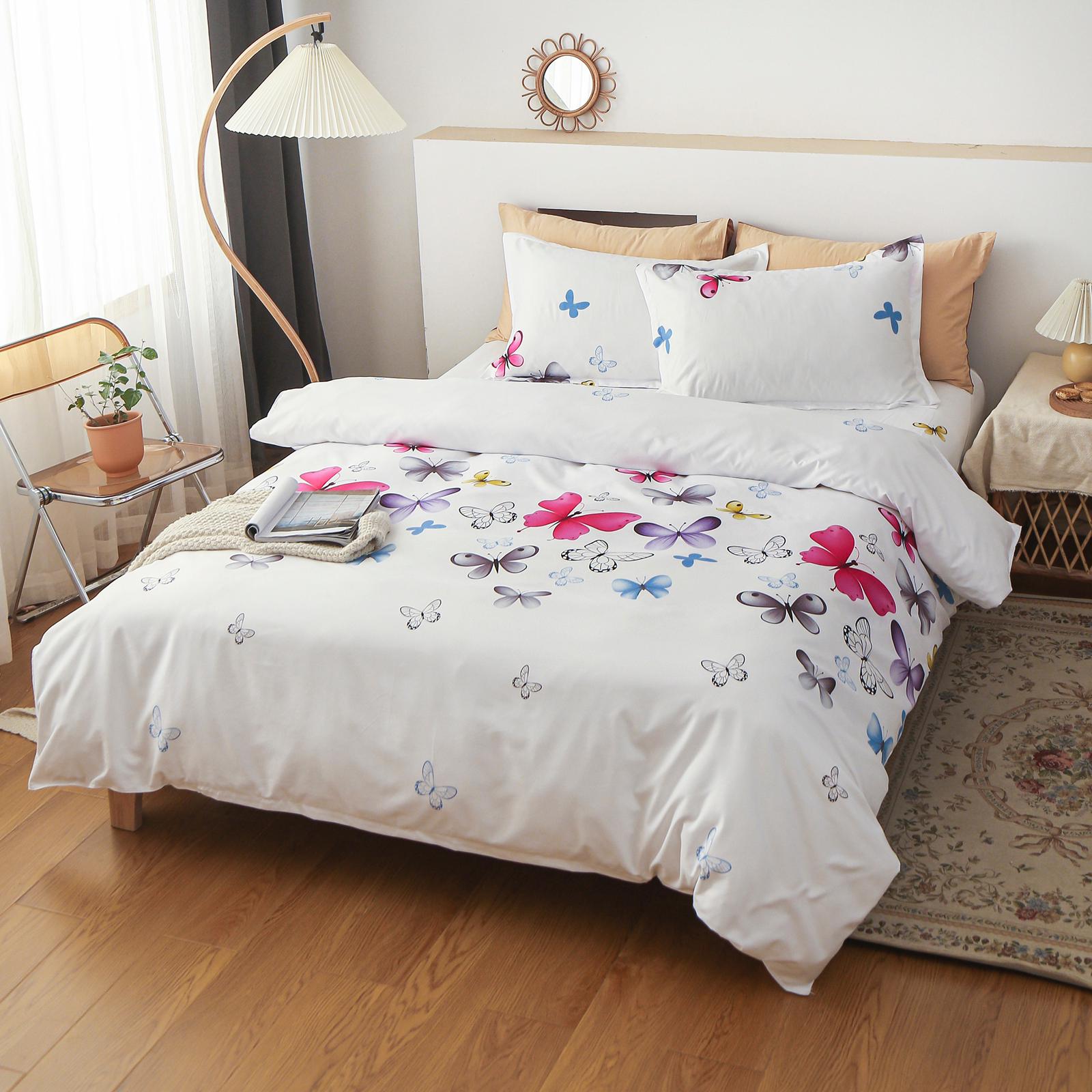 Lenjerie de Pat din Bumbac Finet 8 Piese - Pat 2 Persoane - H08-25