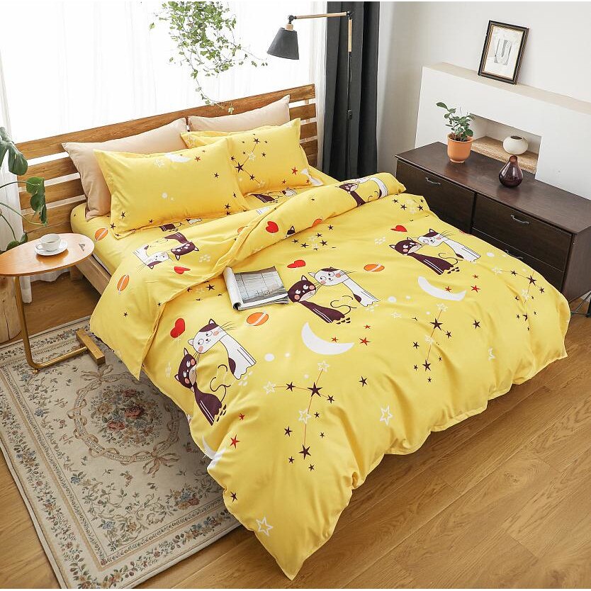 Lenjerie de Pat din Bumbac Finet 8 Piese - Pat 2 Persoane - H08-23