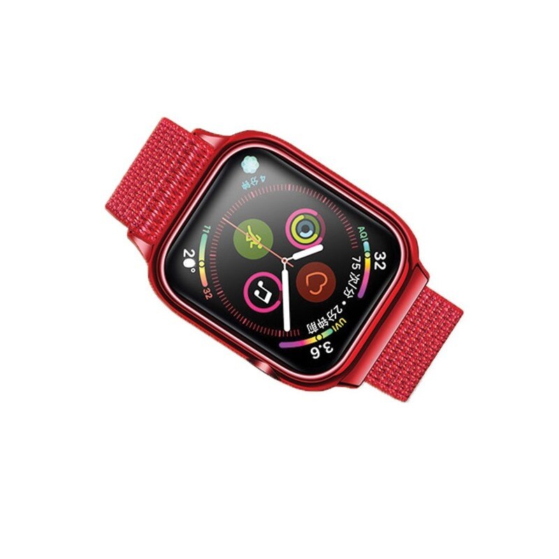 Curea Apple Watch Usams Nylon Cu Cadru Compatibila Cu Apple Watch 4 / 5 / 6 / Se (40mm), Rosu