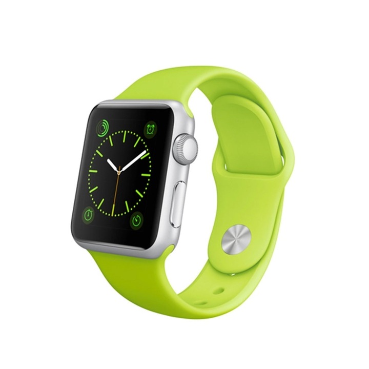 Szilikon szíj AppleWatch 1/2/3/4/5/6hoz, 42mm, zöld - Fonex