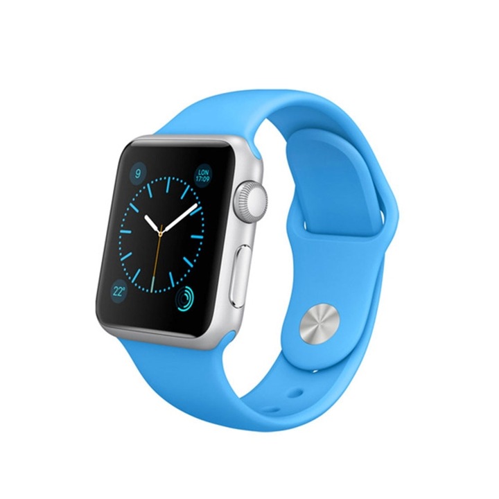 Szilikon szíj AppleWatch órához 1/2/3/4/5/6 38mm, kék - Fonex