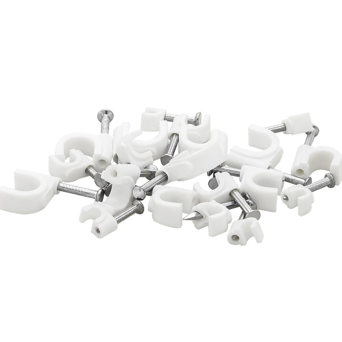 Cleme cui pentru cablu PROLECH 42-010, 6mm, Albe