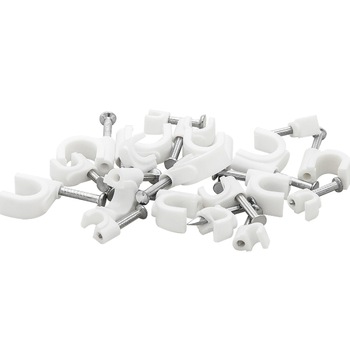 Cleme cui pentru cablu PROLECH 42-010, 6mm, Albe Cleme cui pentru cablu PROLECH 42-010, 6mm, Albe