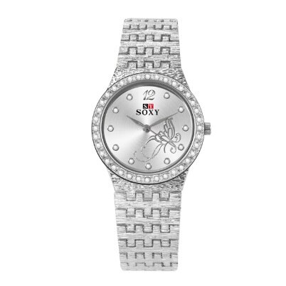 Ceas de dama Soxy, Jubile, cu cristale, argintiu