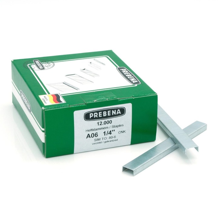 Capse, Prebena, A06CNK, 12.000 bucati, pentru capsatoarele 1XR-A16, 1GP-A16NH, 1GP-A16LN50, 1GP-A16, 1GP-A16SDS