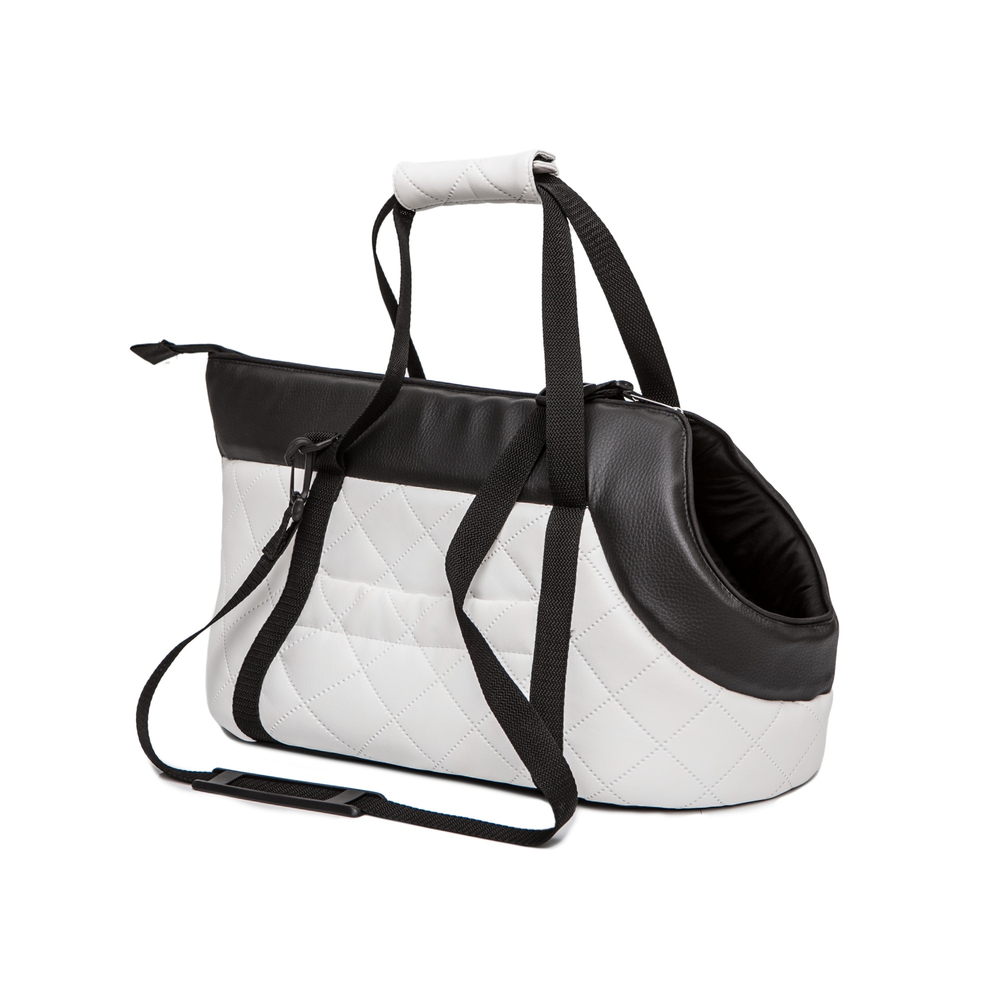 Geanta de transport pentru animale, Hobbydog, Alb, Marimea 1 - 20x36x22 cm
