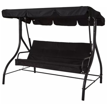 Balansoar de gradina, Zola®, 3 locuri, copertina, negru, 1.94 x 1.20 m Balansoar de gradina, Zola®, 3 locuri, copertina, negru, 1.94 x 1.20 m