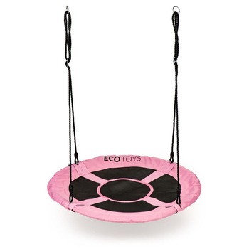 Leagan Suspendat Rotund, pentru Curte sau Gradina, Capacitate 100kg, Roz Leagan Suspendat Rotund, pentru Curte sau Gradina, Capacitate 100kg, Roz