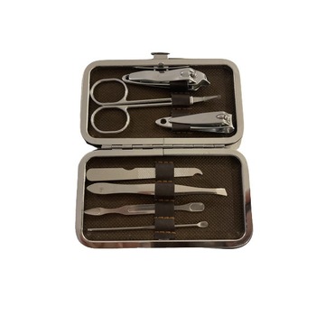 Trusa manichiura pedichiura otel inoxidabil 7 piese Trusa manichiura pedichiura otel inoxidabil 7 piese