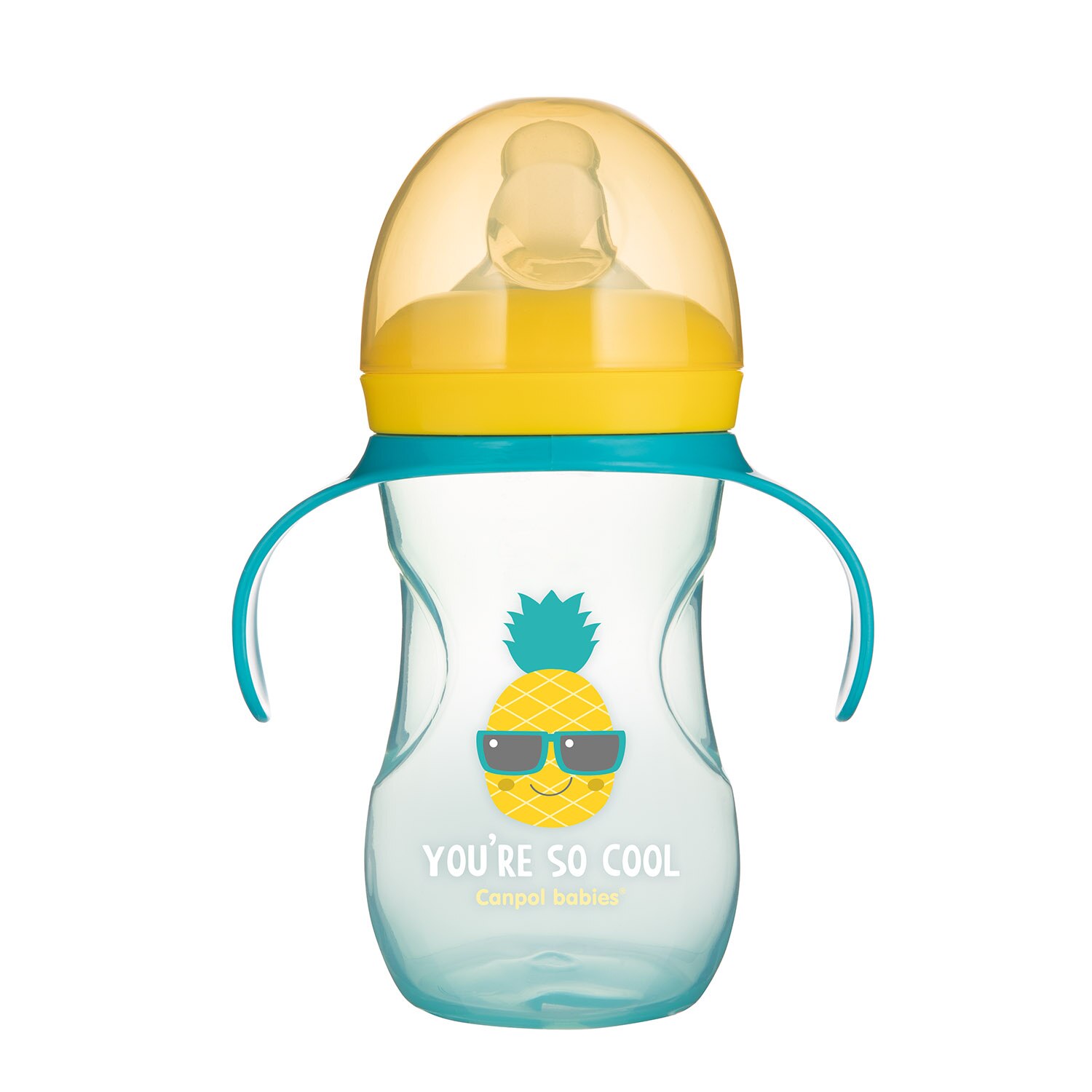 Canita antrenament SO COOL, 270 ml, turcoaz, Canpol 57/304