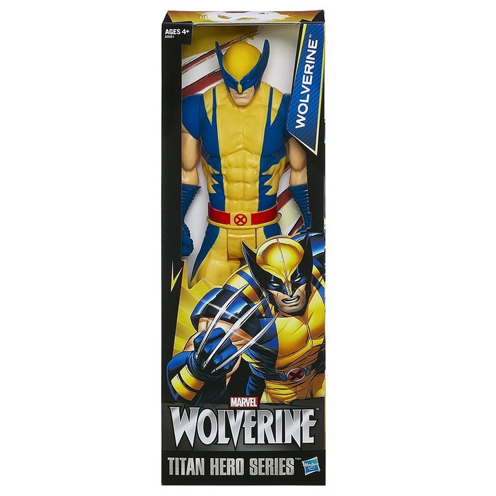 Figurina Wolverine X-Men, Marvel, seria Titan Hero, Hasbro, + 4 ani, 30 cm