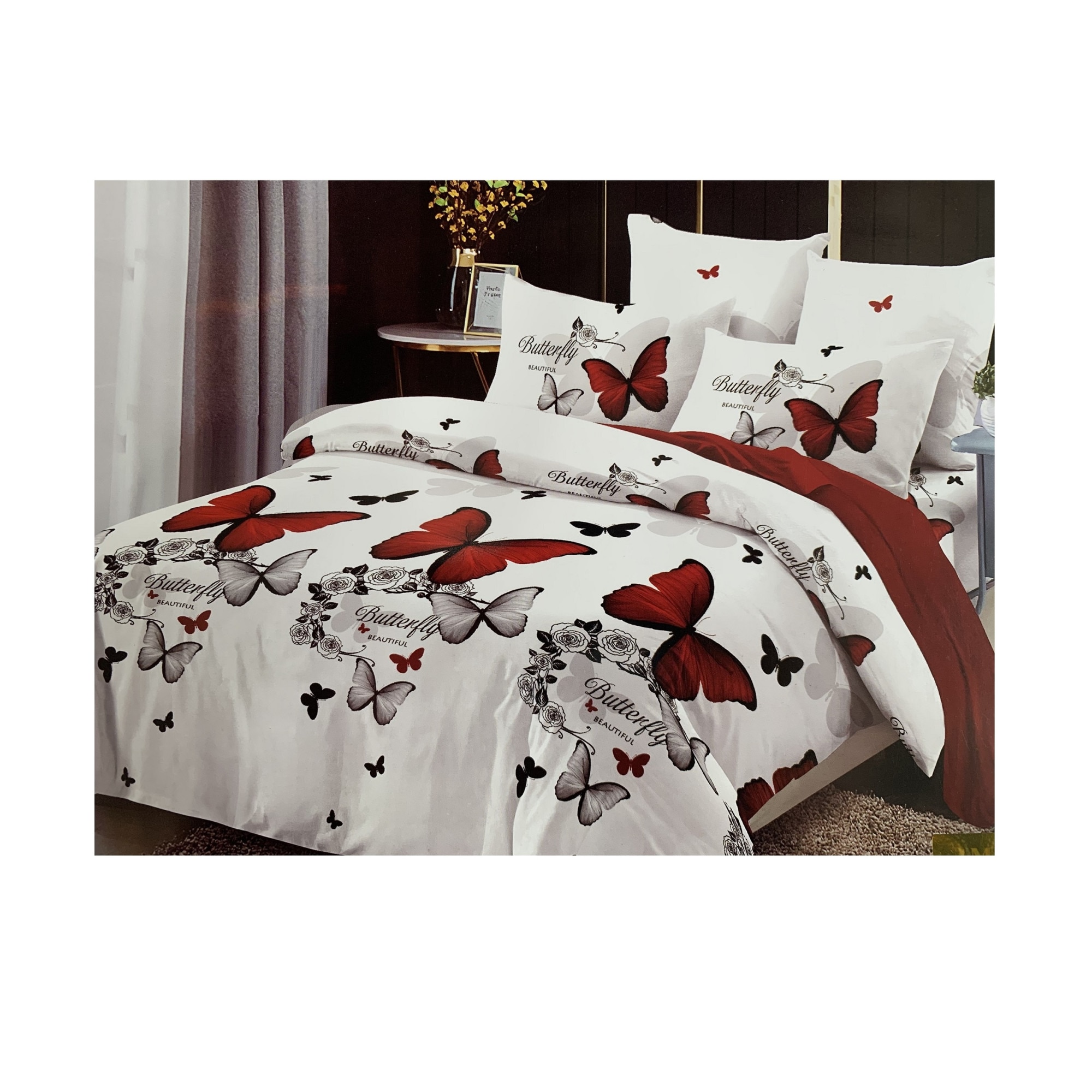 Set Lenjerie Finet Satinat, 6 Piese, Pat 2 Persoane, CR-06