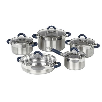 Set oale JATA BC10, 5 piese, capace din sticla , manere de silicon, capacitate pana la 6 L , inaltime pana la 26 cm , inox Set oale JATA BC10, 5 piese, capace din sticla , manere de silicon, capacitate pana la 6 L , inaltime pana la 26 cm , inox