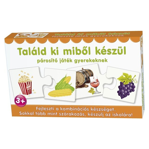 Joc educativ de asociere Ghici din ce este fabricat