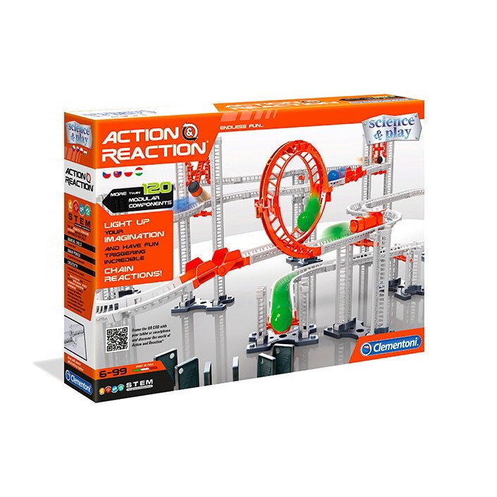 Joc educativ Action & Reaction, starter set, 120 piese, Clementoni
