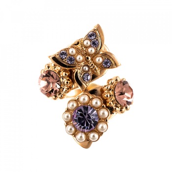 Inel placat cu Aur roz de 24K, Cristale Swarovski, Romance by Roxannes - Mariana Jewellery, Multicolor 7063-139-10RG Inel placat cu Aur roz de 24K, Cristale Swarovski, Romance by Roxannes - Mariana Jewellery, Multicolor 7063-139-10RG