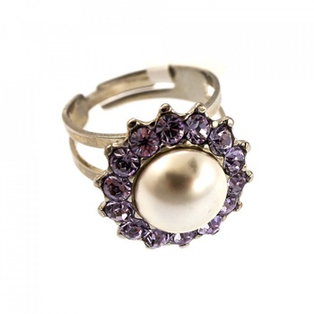 Inel placat cu rodiu, Cristale Swarovski, Romance by Roxannes - Mariana Jewellery, Multicolor 7023-139-10RO Inel placat cu rodiu, Cristale Swarovski, Romance by Roxannes - Mariana Jewellery, Multicolor 7023-139-10RO