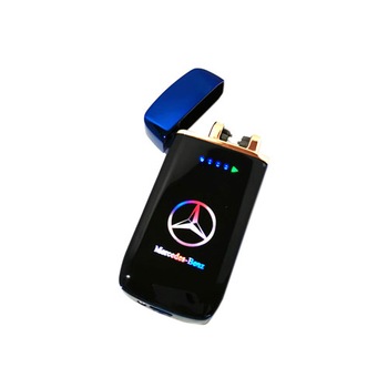 Bricheta electrica aspect tip MERCEDES-BENZ , antivant, reincarcabila USB, metalica - Negru/Albastru Bricheta electrica aspect tip MERCEDES-BENZ , antivant, reincarcabila USB, metalica - Negru/Albastru