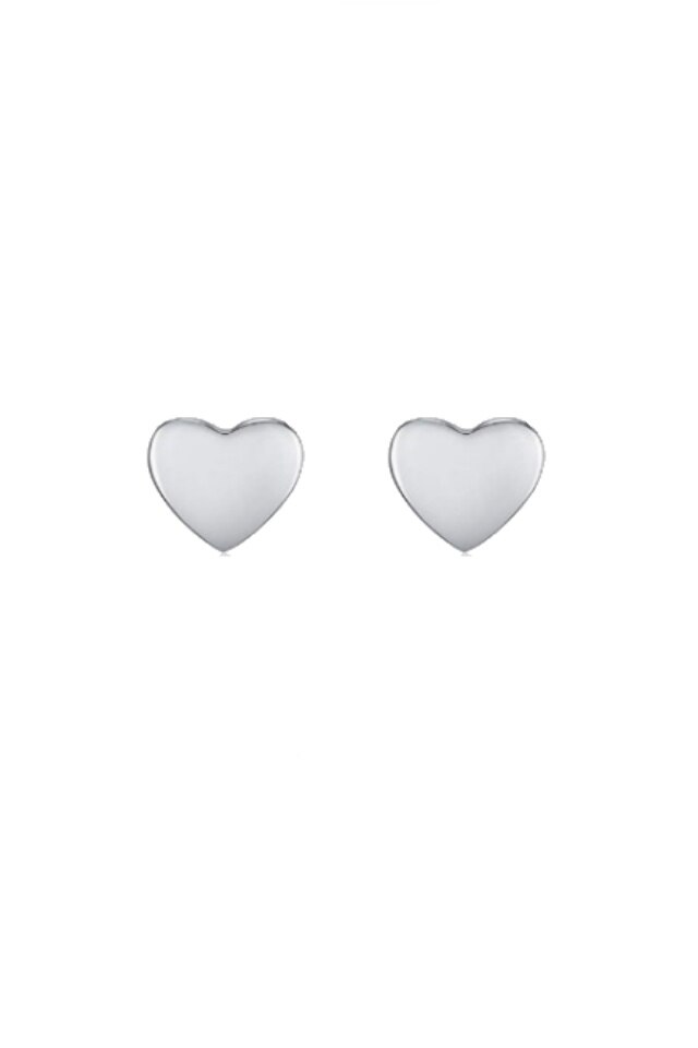 Cercei din argint 925 Silver Heart in forma de inima cu cheita din argint, ideali cadou, aniversare, sarbatori, martisor