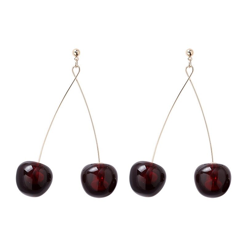 Cercei dama double cherry, Iudita Boutique