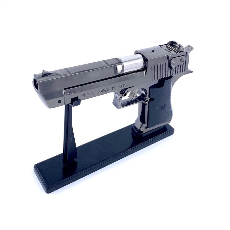 Pistol Bricheta Antivant Desert Eagle cu suport de birou si toc de piele