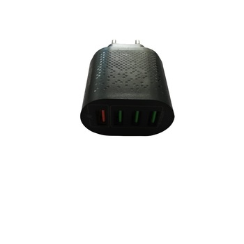 Incarcator retea 4x USB Fast Charge Qualcomm 3.0 Negru cu LED Blue Incarcator retea 4x USB Fast Charge Qualcomm 3.0 Negru cu LED Blue