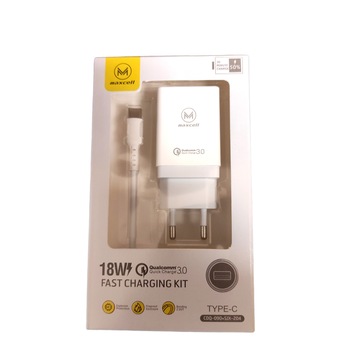 Incarcator original Maxcell priza si cablu TIP C lqualcomm 3.0 fast charge QC 2.0 , QC 3.0 Clasa A+++Fireproof Incarcator original Maxcell priza si cablu TIP C lqualcomm 3.0 fast charge QC 2.0 , QC 3.0 Clasa A+++Fireproof