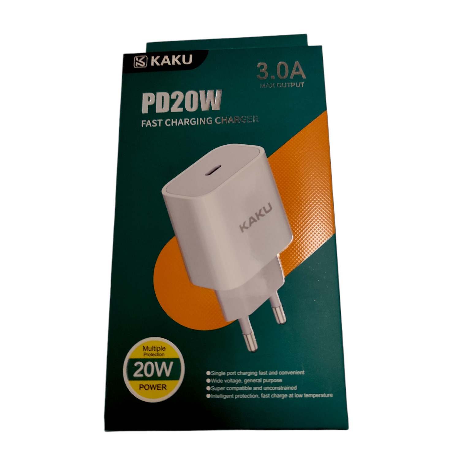 Incarcator Fast Charging KaKu, 3.0 A , 20W Power, Protectie Inteligenta , Compatibil Iphone 12