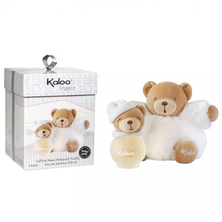 Kaloo Dragee gyerek ajándék készlet: Illatosított víz, 100 ml + Mackó